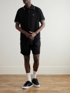 AMIRI - Logo-Embroidered Cotton-Piqué Polo Shirt - Black