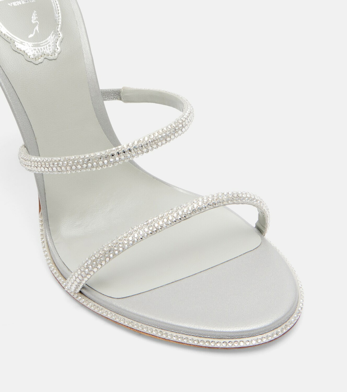 Rene Caovilla Cleo embellished satin sandals