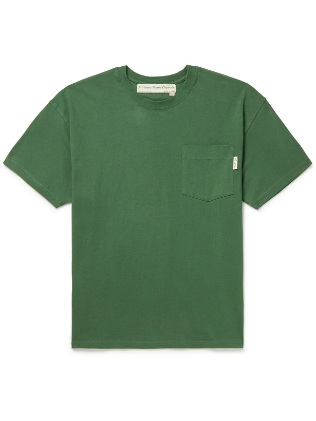 Photo: Abc. 123. - Webbing-Trimmed Cotton-Jersey T-Shirt - Green