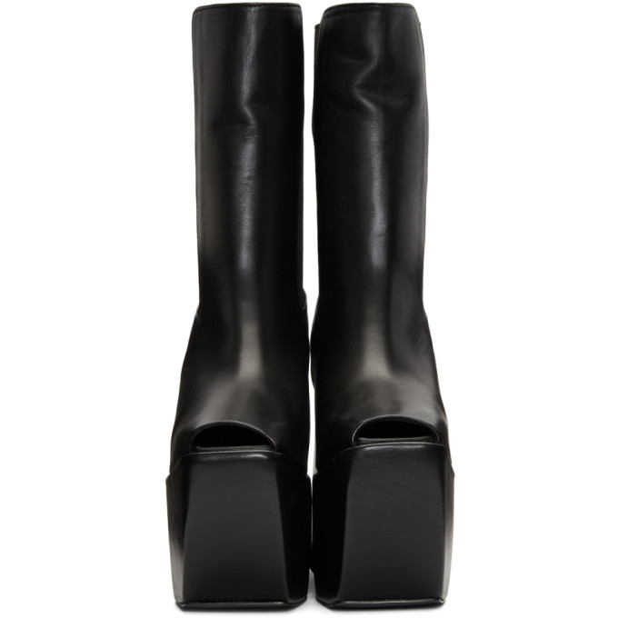 Marques Almeida Black Open Toe Platform Boots Marques Almeida