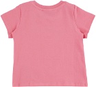 Moschino Baby Pink Double Smiley T-Shirt