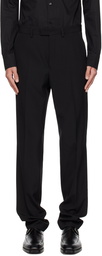 Dries Van Noten Black Creased Trousers