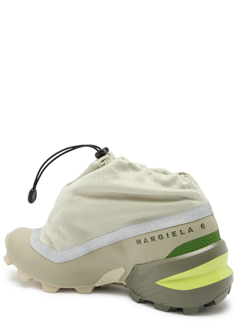 MM6 X Salomon Cross Low Panelled Layered Sneakers Green MM6 MM6 X Salomon Cross Low Panelled Layered Sneakers Green MM6