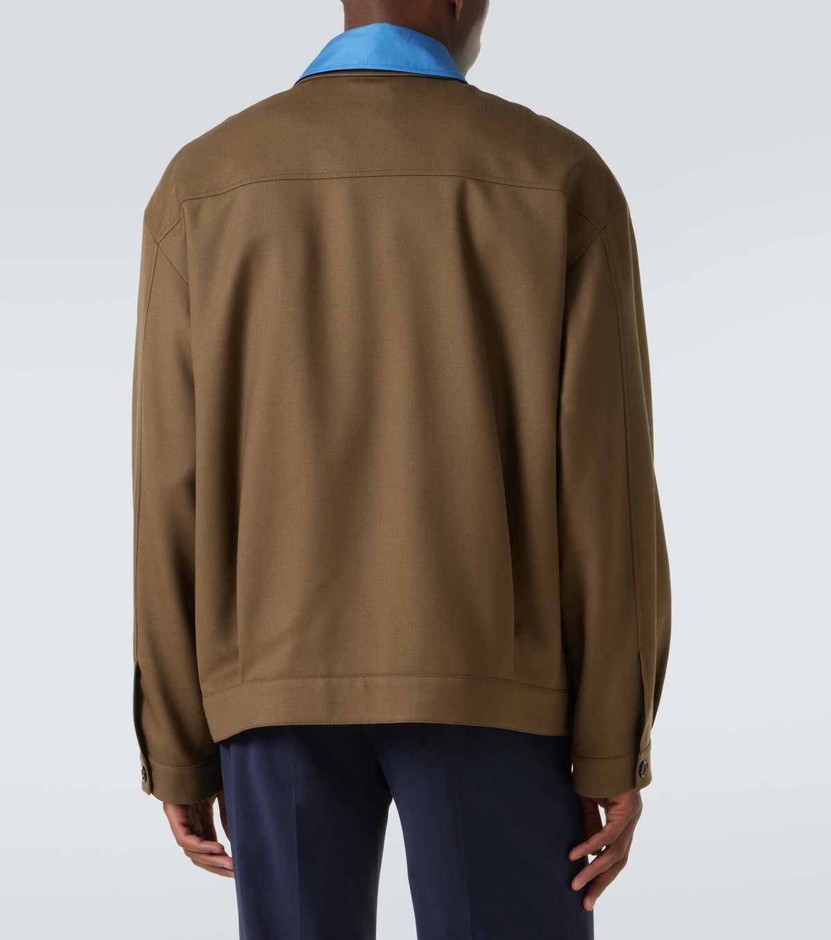 Miu Miu Logo virgin wool gabardine jacket Miu Miu