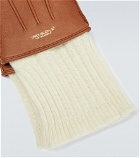 Undercover - Wool-trimmed leather gloves