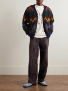 Howlin' - Fire in the Mind Wool-Jacquard Cardigan - Brown
