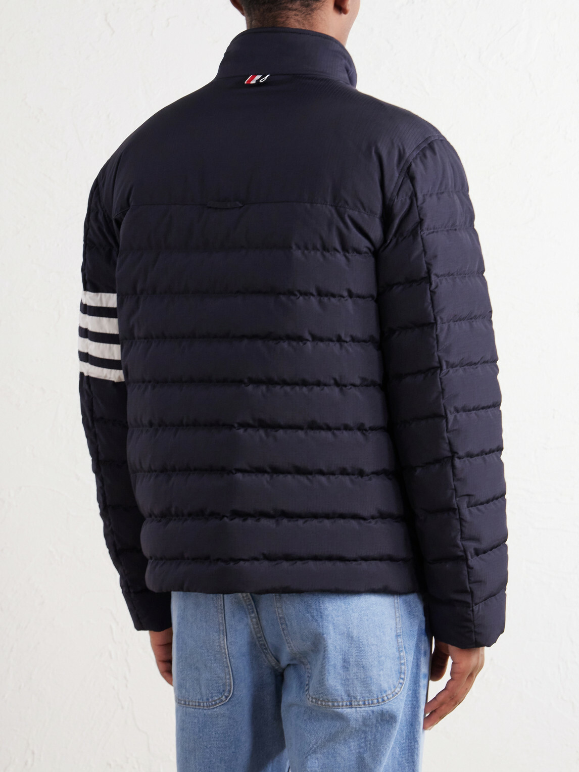 Thom Browne - Striped Quilted Ripstop Down Jacket - Blue