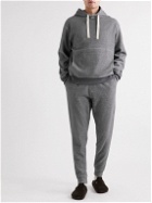 Oliver Spencer Loungewear - Slim-Fit Tapered Ribbed Recycled Cotton-Blend Jersey Sweatpants - Gray