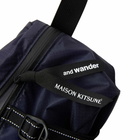 And Wander x Maison Kitsuné Sil Waist Bag in Navy