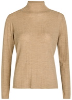 Eileen Fisher Ribbed Merino Wool top Beige