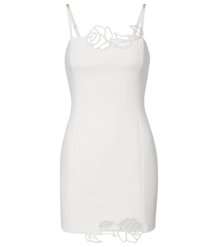 Photo: Blumarine Laser-cut crêpe cady minidress
