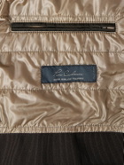 Herno - Quilted Nylon-Trimmed Cashmere Top Coat - Brown