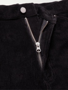 POP TRADING COMPANY - Logo-Embroidered Cotton-Corduroy Shorts - Black - L