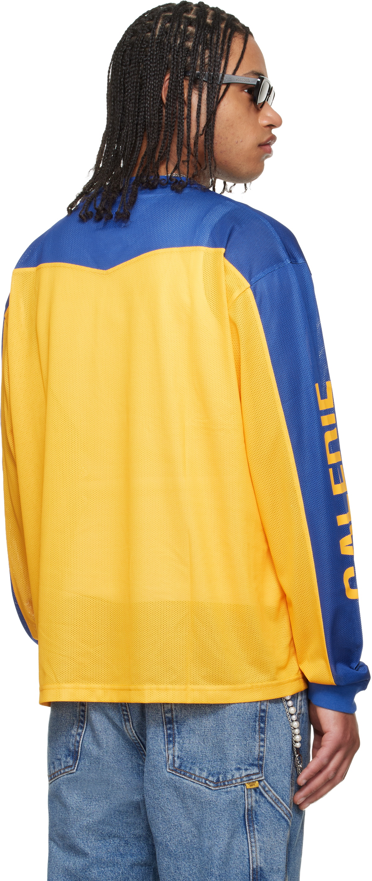 Gallery Dept. Yellow & Blue Western Sport Elegant Mesh L/S T-shirt