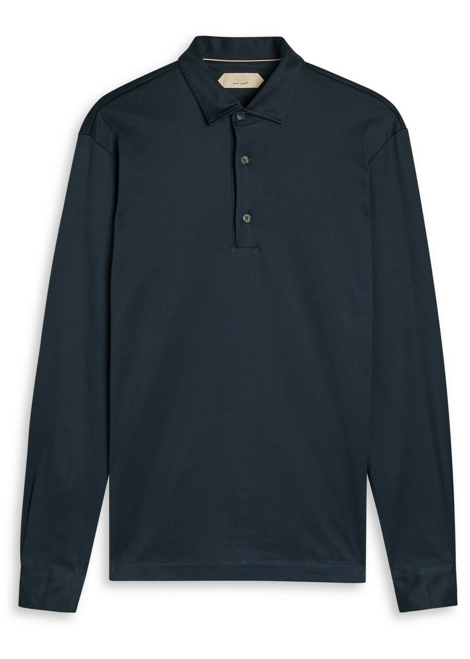 Aurélien Cotton-jersey Polo Shirt Navy