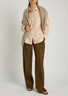 Rohe Tailored Straight-leg Wool-blend Trousers Brown