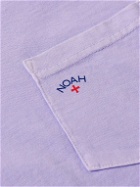 Noah - Core Logo-Print Cotton-Blend Jersey T-Shirt - Purple