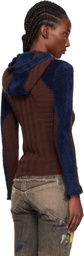 Kiko Kostadinov Brown & Blue Quimby Fitted Hoodie