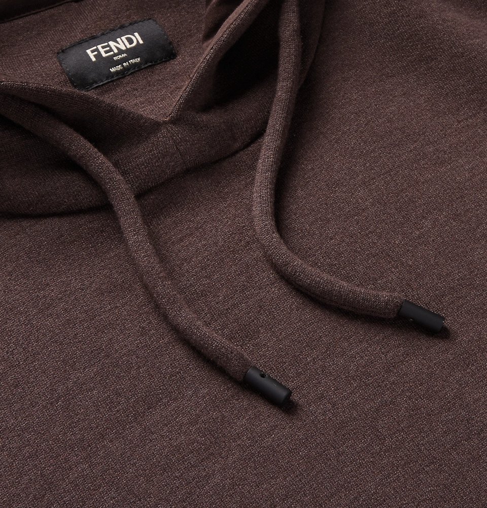 Fendi - Logo-Trimmed Cotton, Wool, Silk and Cashmere-Blend Hoodie