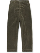 KAPITAL - Wide-Leg Cotton-Corduroy Trousers - Gray