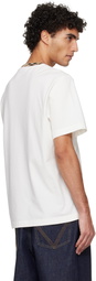 Burberry Off-White Check Trim Cotton T-shirt