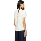 Moncler Off-White Embroidered Tonal Logo Cotton T-shirt