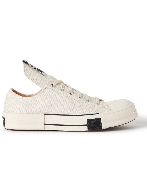 Photo: Rick Owens - Converse DRKSTAR OX Drill Sneakers - White