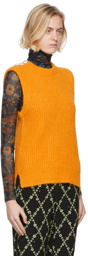 GANNI Orange Soft Wool Vest