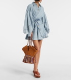 Zimmermann Goldentime Medium raffia tote bag
