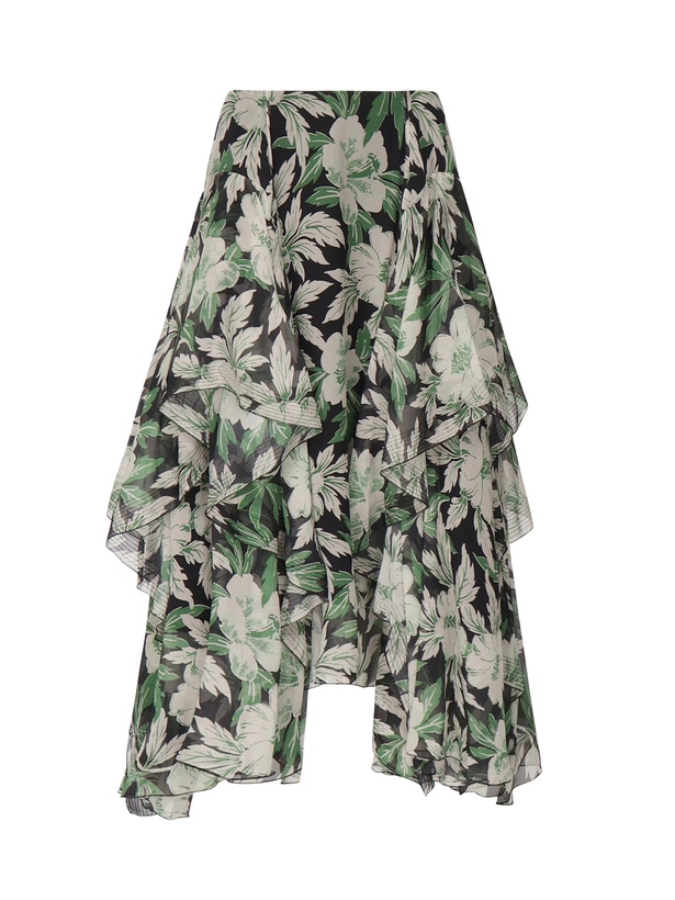 Photo: Loewe Silk Skirt With Floral Print