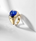 Octavia Elizabeth Blossom 18kt gold ring with tanzanite and diamonds
