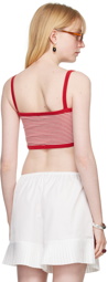 Bode Red Revere Stripe Bra