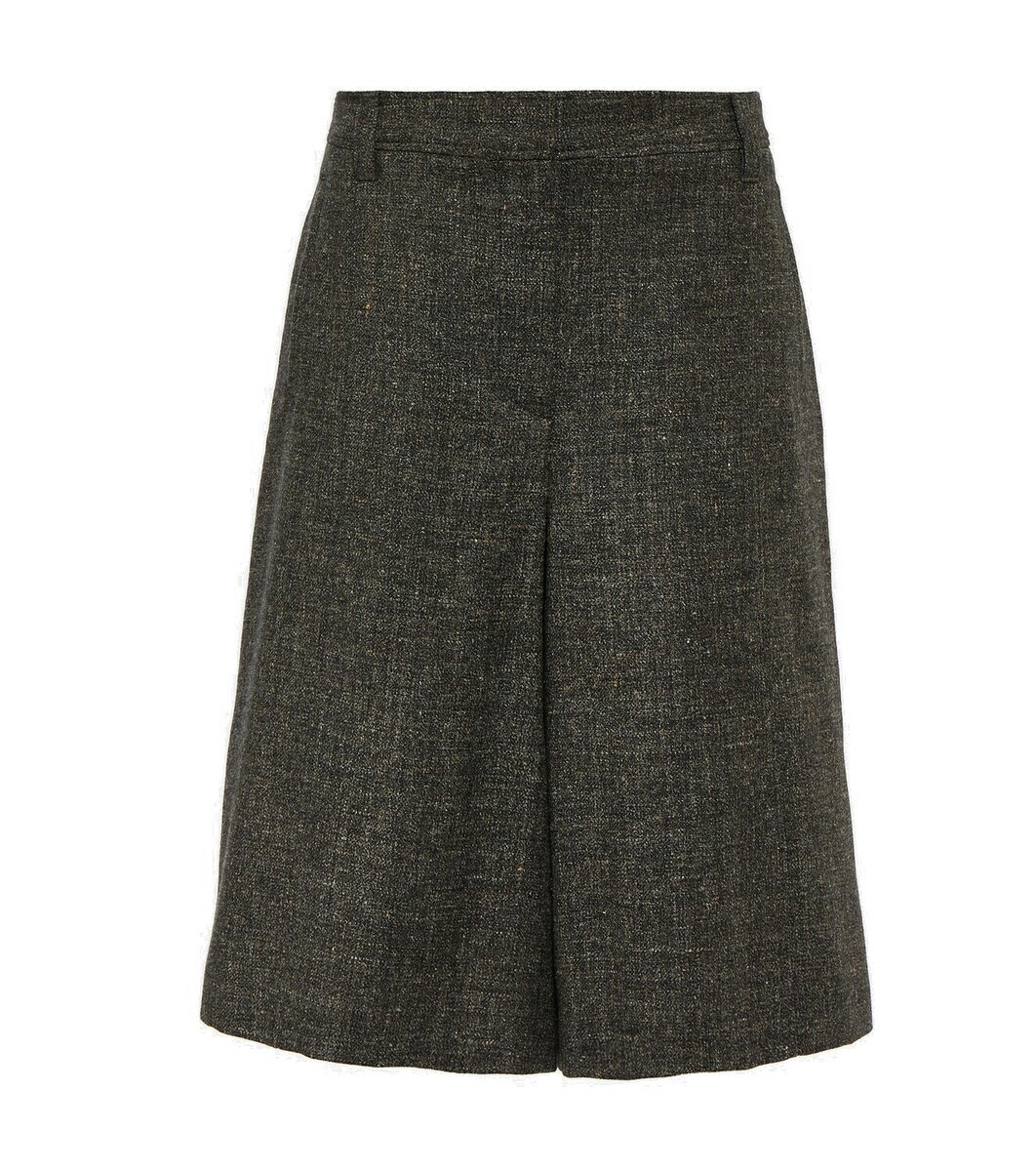 Brunello Cucinelli Blue Linen Bermuda Shorts