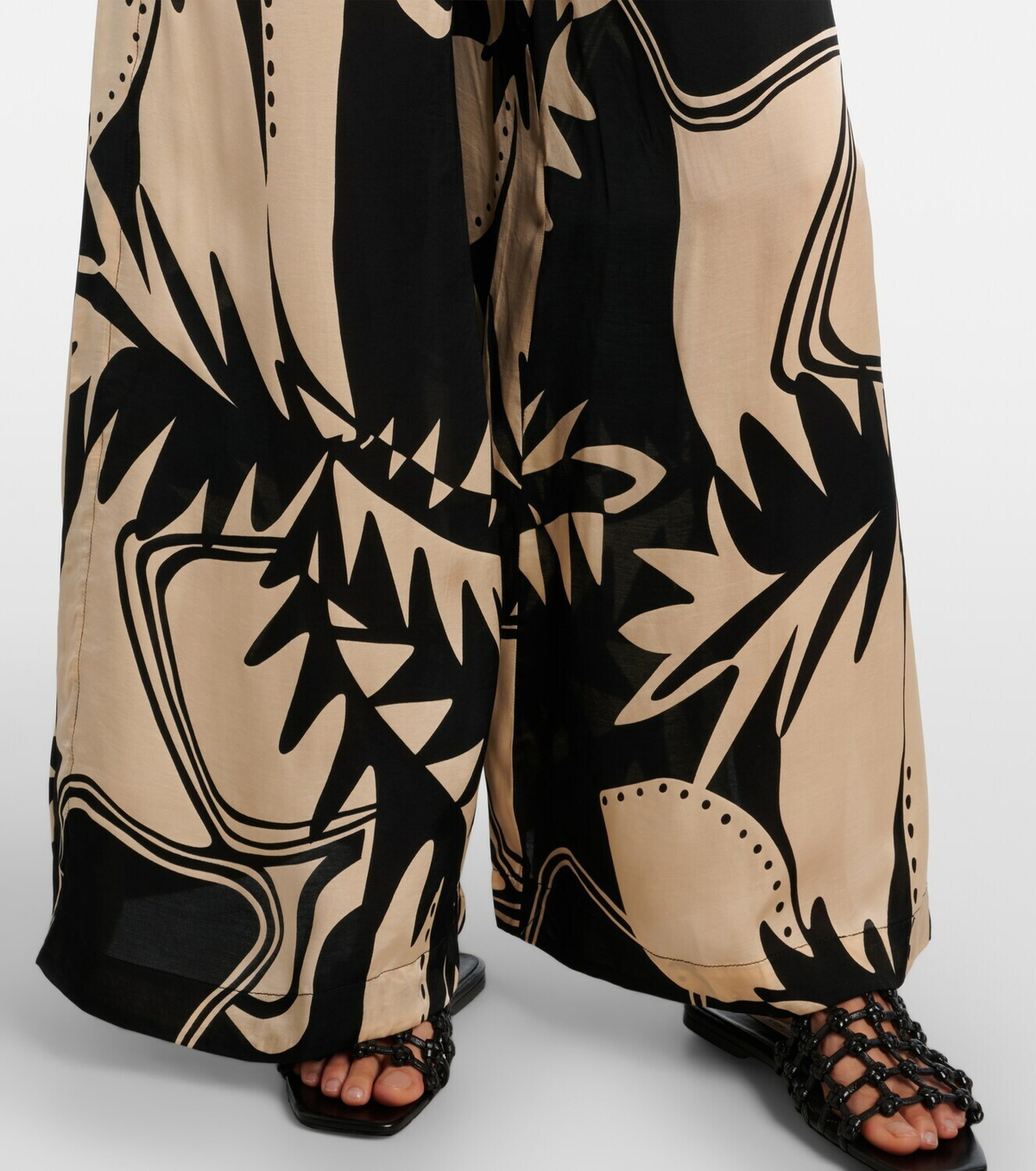 Poupette St Barth Clea printed high-rise wide-leg pants