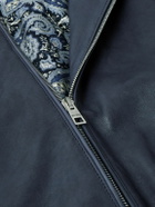 Etro - Leather Bomber Jacket - Blue