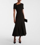Roland Mouret Belted crêpe midi dress