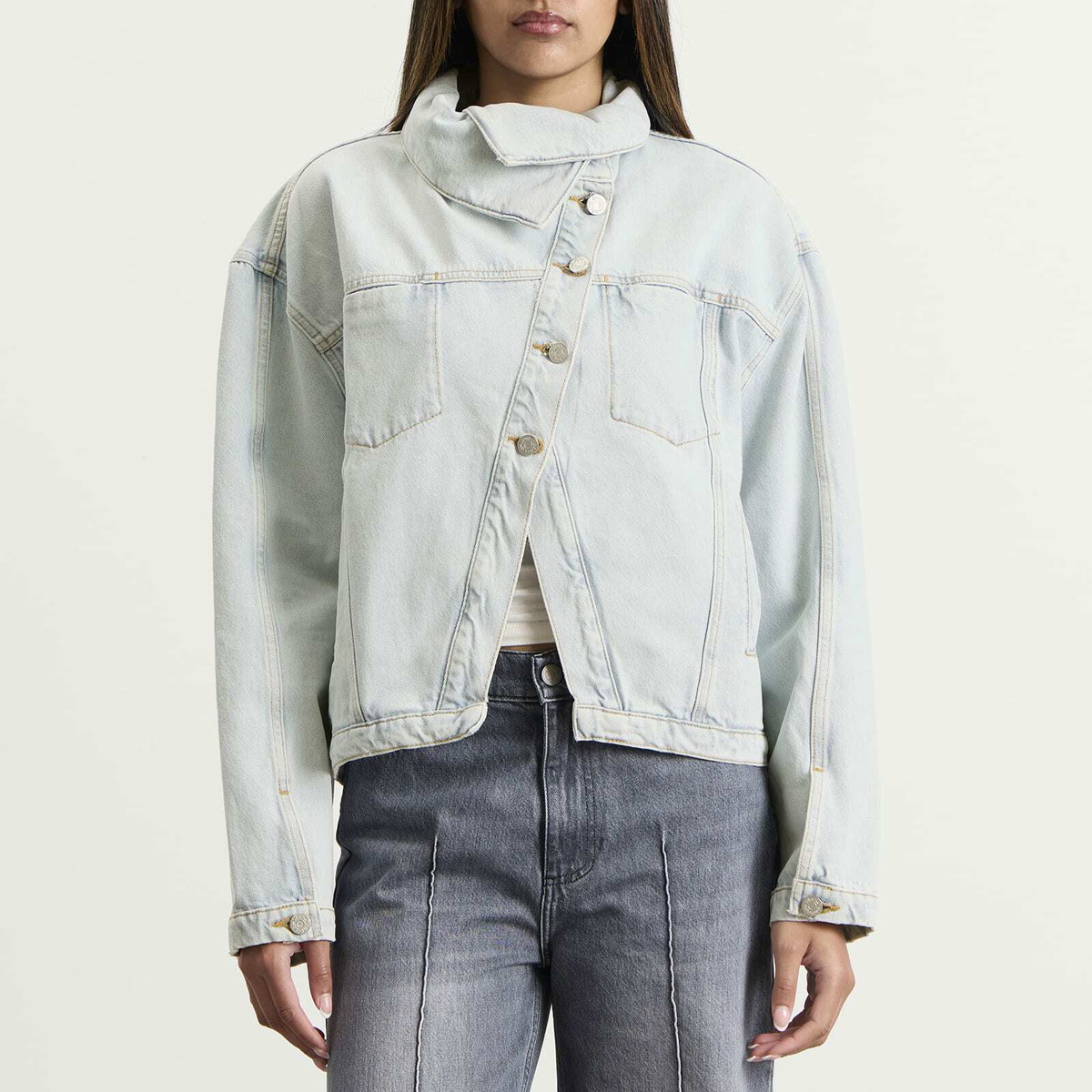 Won Hundred Women's Kaia Denim Jacket in Soft Blue