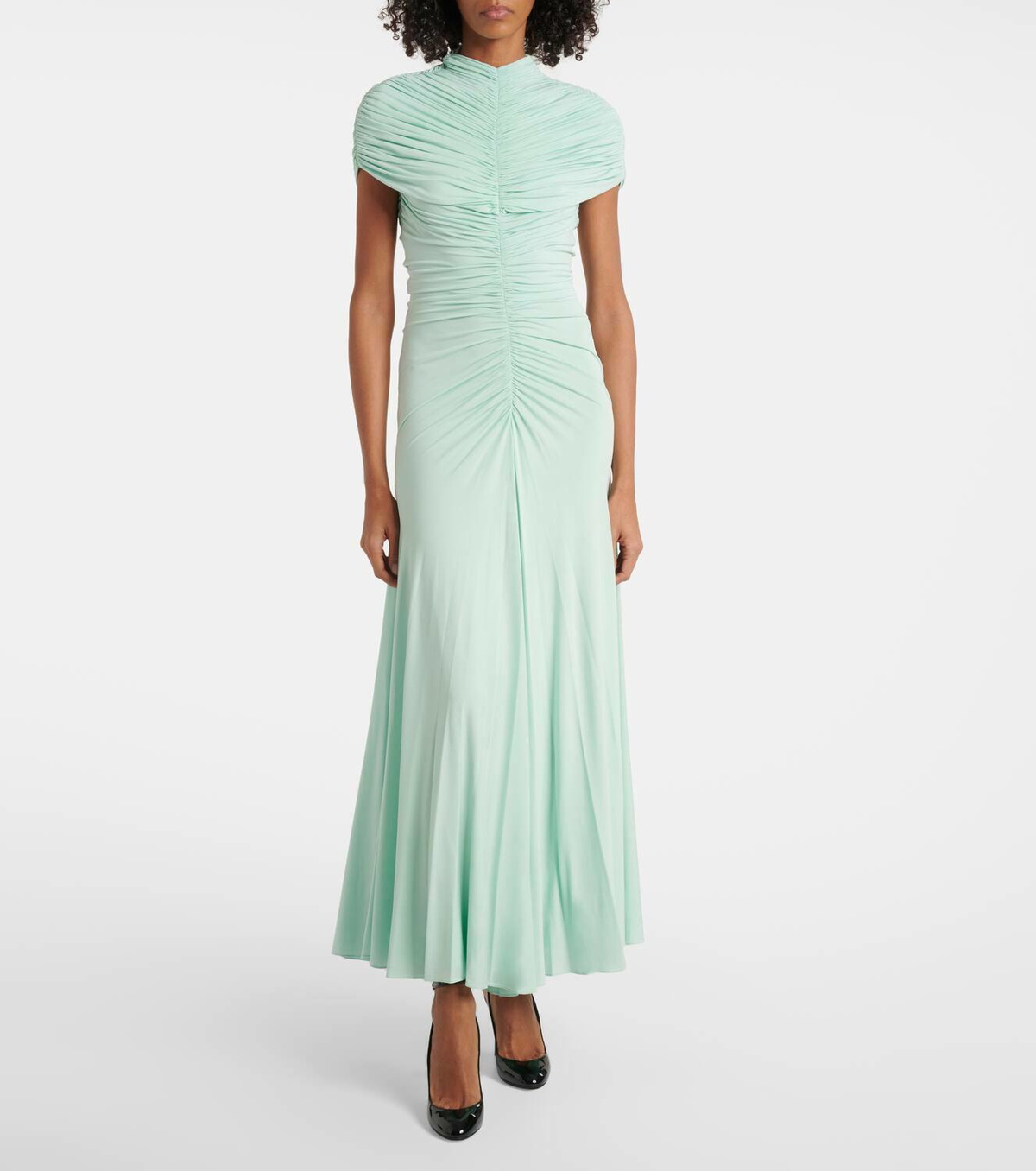 Alaa Ruched jersey maxi dress ALAA
