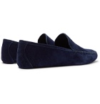 Loro Piana - Maurice Cashmere-Lined Suede Slippers - Blue