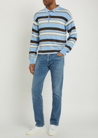 Citizens OF Humanity Gage Straight-leg Denim and Cashmere-blend Jeans Mid Blu