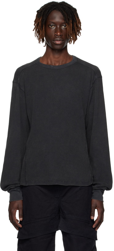 Photo: Entire Studios Black Thermal Long Sleeve T-Shirt