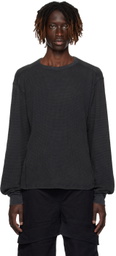 Entire Studios Black Thermal Long Sleeve T-Shirt
