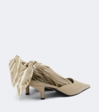 Toteme Scarf leather slingback pumps