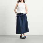 Damson Madder Women's Sigrid Midi Skirt in Navy