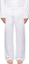 Tekla White Sateen Pyjama Pants