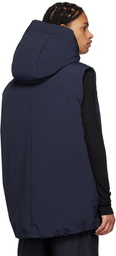 Jil Sander Navy Hooded Down Vest