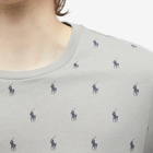 Polo Ralph Lauren Men's All Over Pony Sleepwear T-Shirt in Grey Fog