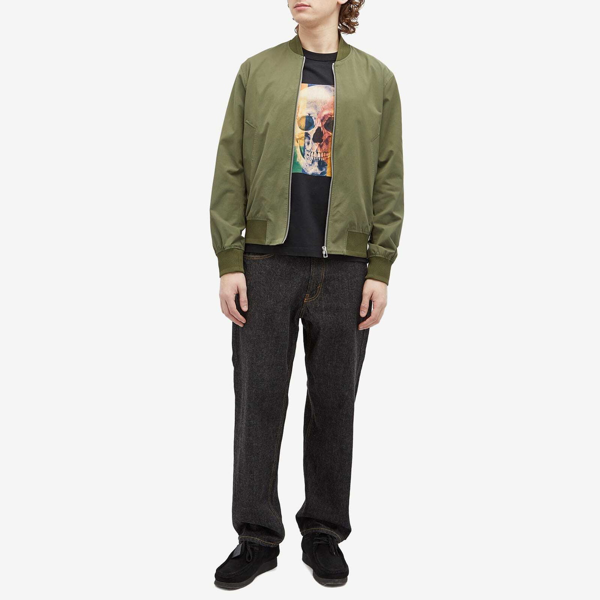 Paul Smith Men's Bomber Jacket in Green Paul Smith Paul Smith Men's Bomber Jacket in Green Paul Smith