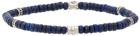 Salvatore Ferragamo Blue BR Beadstone Bracelet