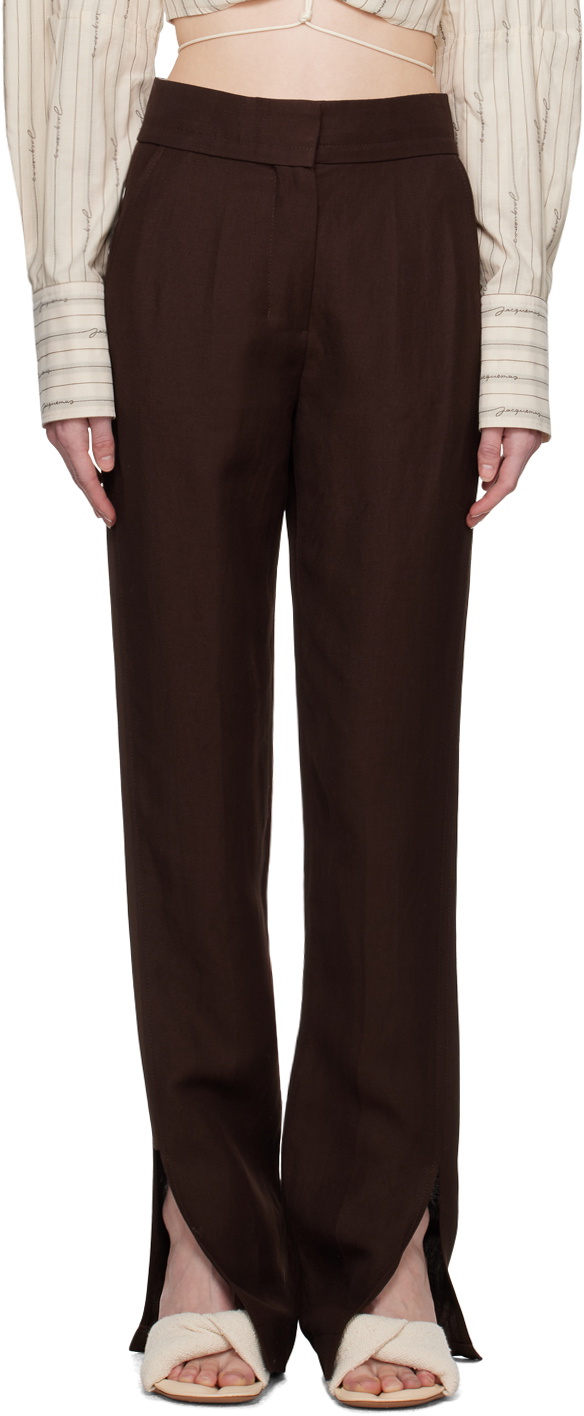 JACQUEMUS LE RAPHIA カーゴパンツ Jacquemus Brown Le Raphia 'Le Pantalon Tibau' Trousers Jacquemus